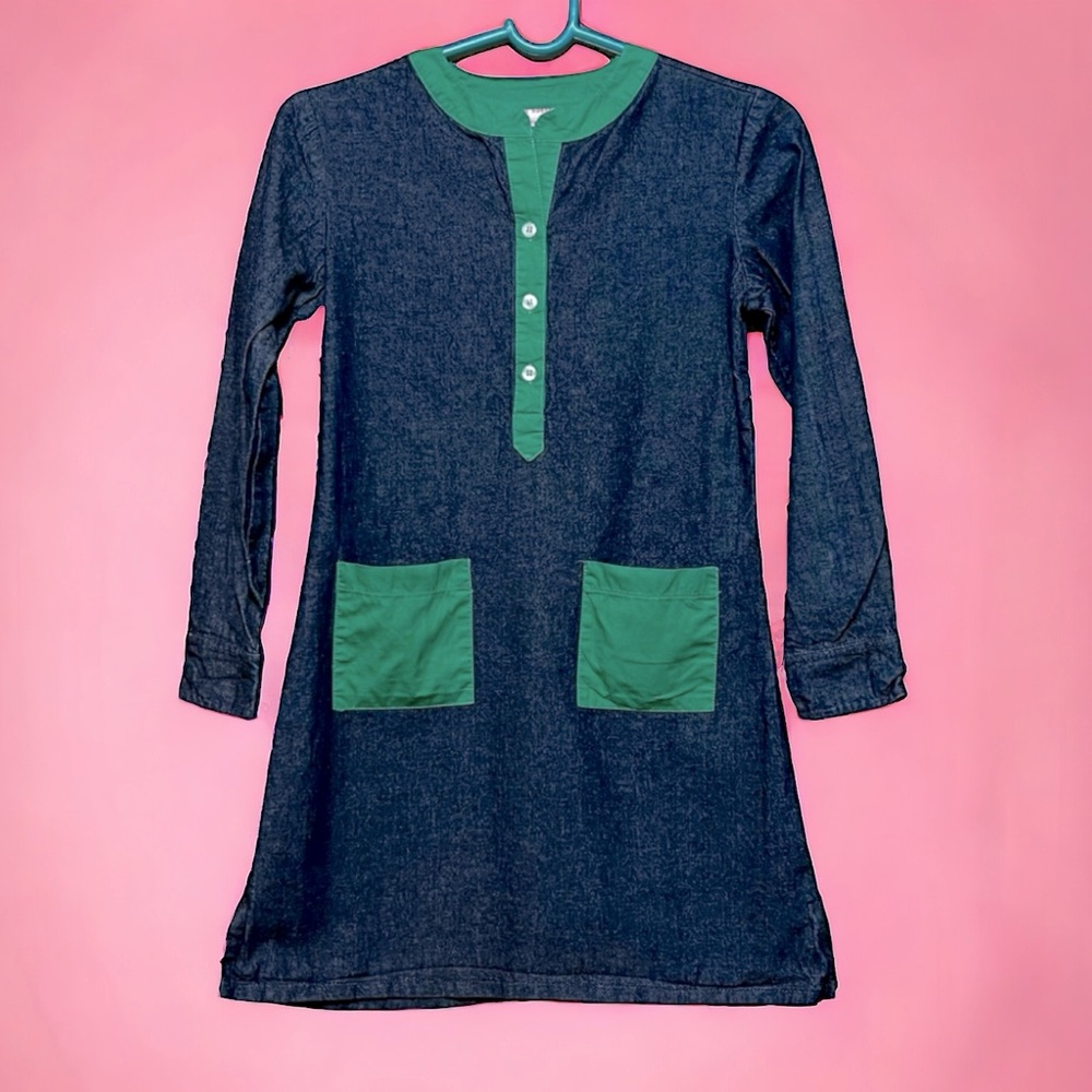 Girls Kayce Hughes Denim Long Sleeve Mommy and Me Dress Country Club Preppy 12